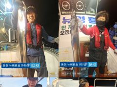 ＜＜통영 뉴명륜호＞＞ 씨알좋은 갈치 입항조황^^ 7월한치 예약 받습니다 (8월갈치 선예약) 사진