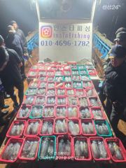 강구 인스타피싱 ~ 무늬팁런 300수 작고 철수했습니다.. 낼 화요일 야간,수요일 새벽 모두 예약가능합니다.. 사진
